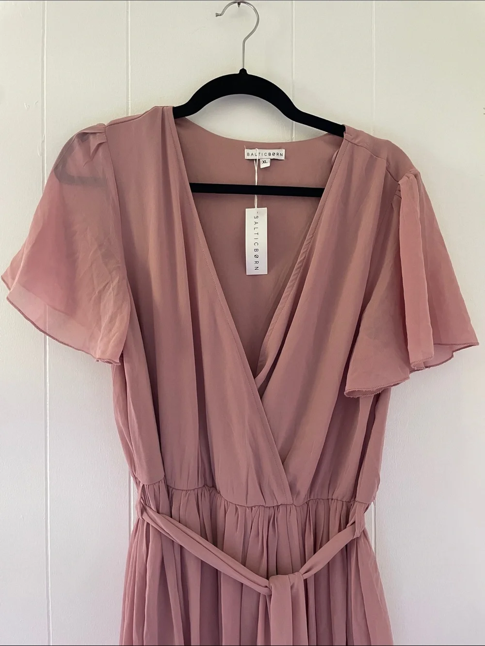 Wrap Maxi Dress in Dusty Rose
